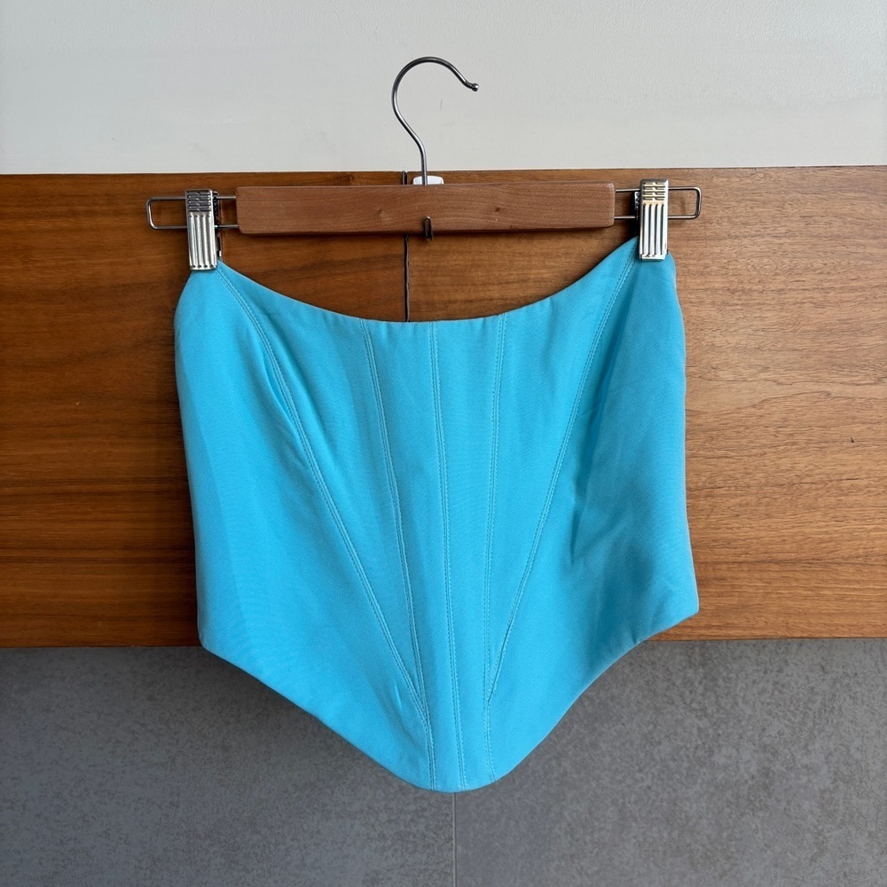 White Fox Patience Corset in Aquamarine, Size S